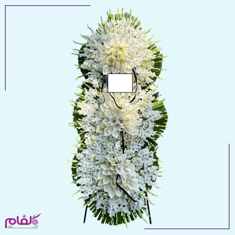تاج گل تسلیت سه طبقه 06